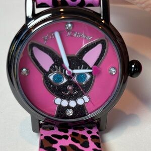 Betsey Johnson Black Cat Watch